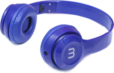 Well Mark Headphone (Blue) Wired Headset with Mic(Blue, Over the Ear)