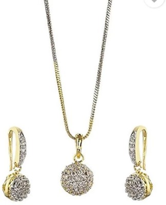 NAKIT Crystal Gold-plated Silver Jewellery Set(Pack of 1)