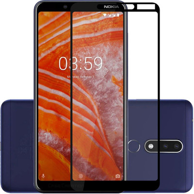 CASE CREATION Edge To Edge Tempered Glass for Nokia 3.1 Plus(Pack of 1)