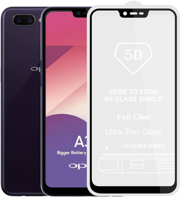 CASE CREATION Edge To Edge Tempered Glass for Oppo A3s(Pack of 1)