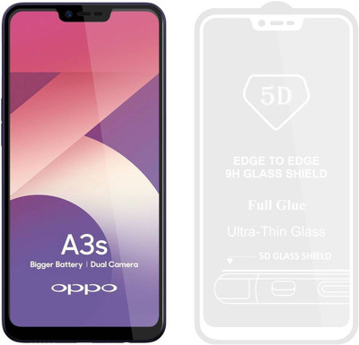CASE CREATION Edge To Edge Tempered Glass for OPPO A5, Oppo A3s, Realme 2, Realme C1(Pack of 1)