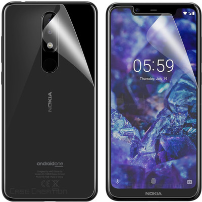 CASE CREATION Front and Back Screen Guard for Nokia 5.1 Plus(Pack of 2)
