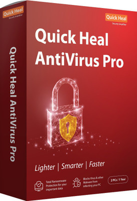 Quick Heal Anti-virus 2 User 1 Year(CD/DVD)