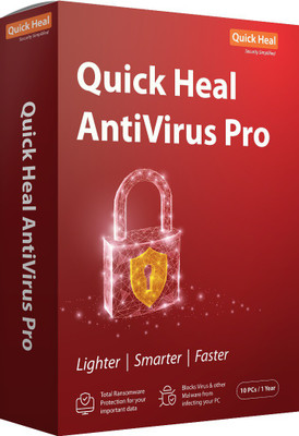 Quick Heal Anti-virus 10 User 1 Year(CD/DVD)