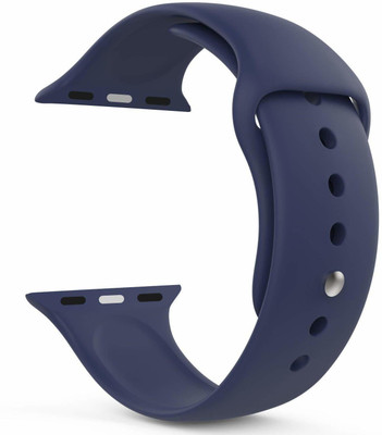 TINGTONG Soft Silicone Sport 38mm/40mm Blue Smart Watch Strap(Blue)