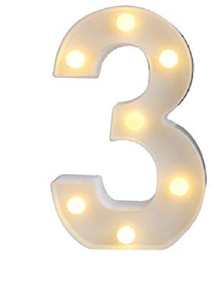 QUACE 3D Letter LED Night Light Wall Hanging Marquee Table Lamp(23.6 cm, 3)