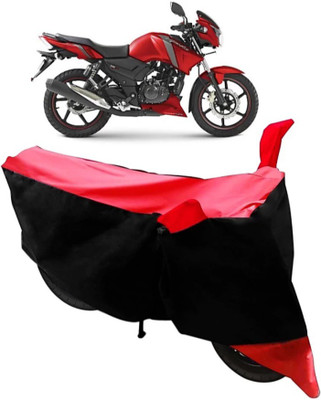 ELECTRIBLES Two Wheeler Cover for TVS(Apache RTR 180, Black, Red)