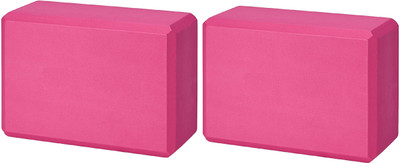LACOPINE High Density EVA Foam Fitness Yoga Blocks Bricks to Support and Deepen Poses Yoga Blocks(Pink Pack of 2)