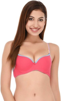 Everhug Women T-Shirt Lightly Padded Bra(Pink)