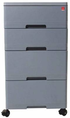 cello Storewell Chest Of Drawers,Ice Grey Plastic Free Standing Chest of Drawers  (Finish Color - Grey, DIY(Do-It-Yourself))