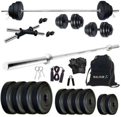 STARX 30 kg PVC 30 Kg Weight Combo of 5Ft Rod,Bag and Accessories Home Gym Combo