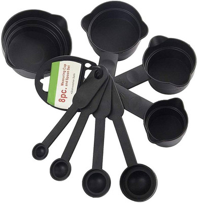 ROXA Plastic Measuring Cup & Spoon Set of 8 Measuring Cup Set(30 ml, 60 ml, 120 ml, 240 ml)