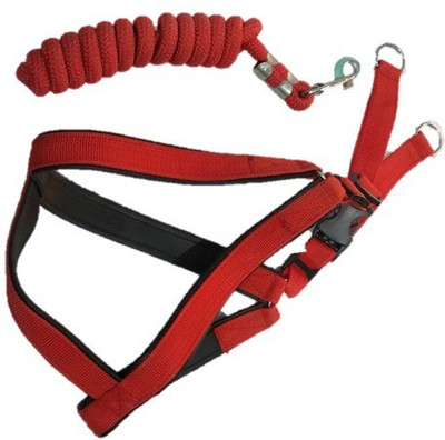 Pethub 1PCHRNWROPRED Dog Harness & Leash(55 - 76 cm, Red)