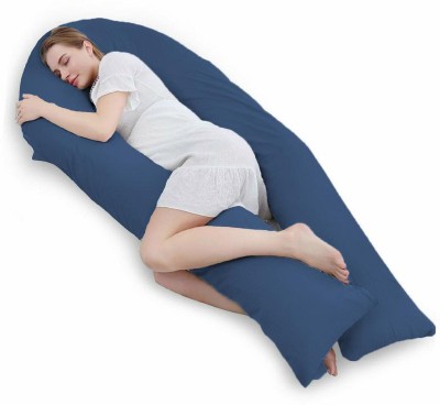 Angel Mommy Microfibre Solid Pregnancy Pillow Pack of 1(Dark Blue)