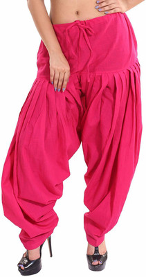 SriSaras Cotton Linen Blend Solid Salwar