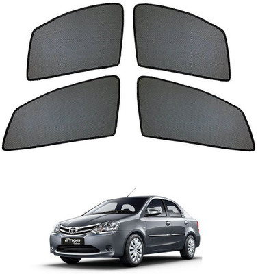 AuTO ADDiCT Side Window Sun Shade For Toyota Etios(Black)