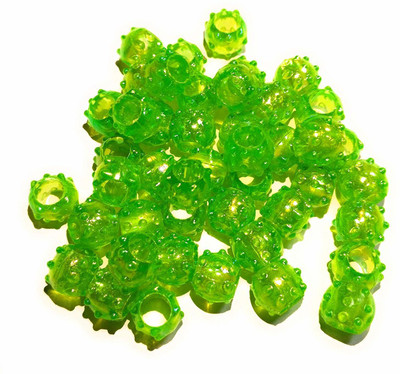 CHL PLASTIC BEADS OF GREEN COLOR 500 BEADS SET