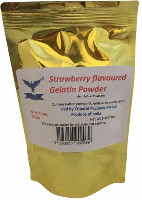 Tripathi Products Strawberry Flavoured Gelatin Powder 100gm Gelatin Powder(100 g)