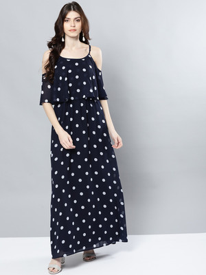 HARPA Women Maxi Blue Full Length Dress