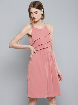 HARPA Women Layered Pink Knee Length Dress