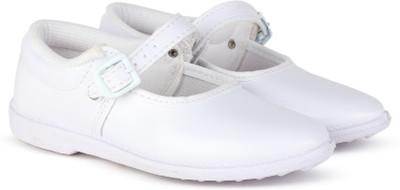 LIBERTY Girls Strap School Shoes(White, 5.2 - 5.5 Years)