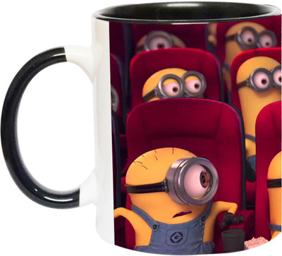 ARTBUG Minions in Hall -2122-BLK Ceramic Coffee Mug(350 ml)