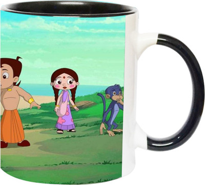 ARTBUG Chhota Bheem -2205-BLK Ceramic Coffee Mug(350 ml)