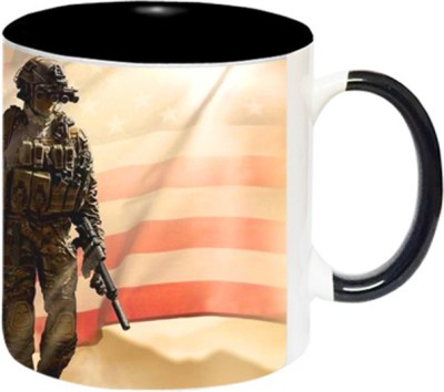 ARTBUG Warrior Strong Inc -1962-BLK Ceramic Coffee Mug(350 ml)