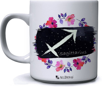 alDivo Gift Sagittarius Zoadic Sign Printed Ceramic Coffee Mug(350 ml)