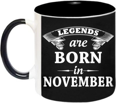 ARTBUG Legends are Born in November -1915-BLK Ceramic Coffee Mug(350 ml)