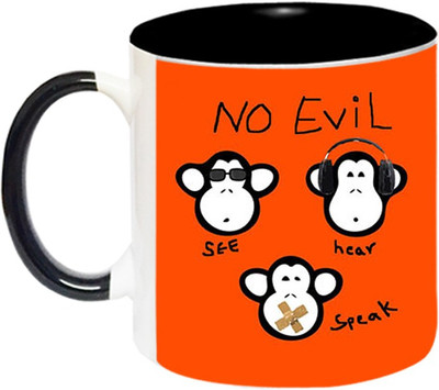 ARTBUG No Evil -1891-BLK Ceramic Coffee Mug(350 ml)