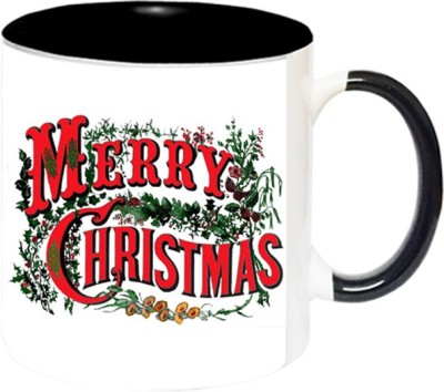 ARTBUG Merry Christmas -1986-BLK Ceramic Coffee Mug(350 ml)