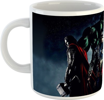 Ashvah The Avengers Superheros Team -2501-W Ceramic Coffee Mug(350 ml)