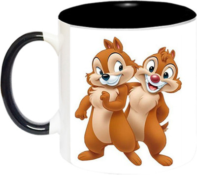 ARTBUG Chip and Dale -1791-BLK Ceramic Coffee Mug(350 ml)