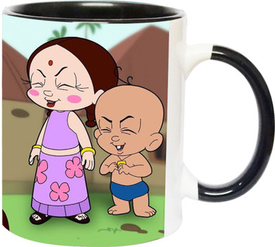 ARTBUG Chhota Bheem -2204-BLK Ceramic Coffee Mug(350 ml)