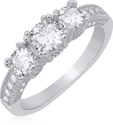 Sukkhi Exclusive Alloy Cubic Zirconia Rhodium Plated Ring