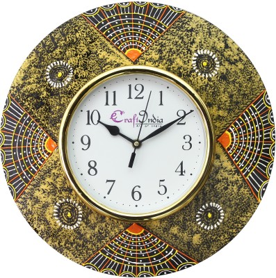 eCraftIndia Analog 30 cm X 30 cm Wall Clock(Multicolor, With Glass, Standard)