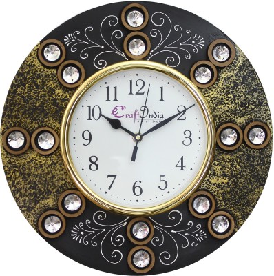 eCraftIndia Analog 30 cm X 30 cm Wall Clock(Multicolor, With Glass, Standard)