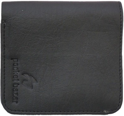 pocket bazar Men Trendy Black Artificial Leather Wallet(7 Card Slots)