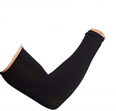 FOXSTON Cotton Arm Sleeve For Men & Women(Free, Black)