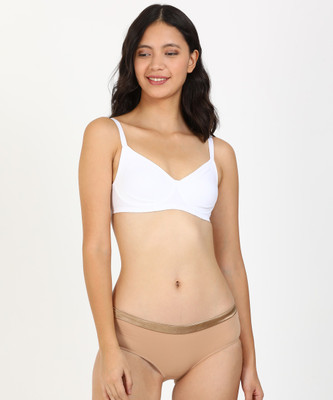 Enamor High Coverage, Wirefree A042 Side Support Shaper Fab-Cool Everyday Women T-Shirt Non Padded Bra(White)