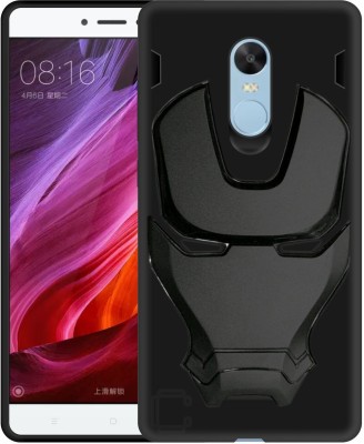 CASE CREATION Back Cover for Mi Redmi Note 4(Black, 3D Case, Silicon, Pack of: 1)