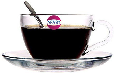 AFAST Pack of 1 Glass Transparent Glass Tea & Coffee Cup(Clear, Cup)