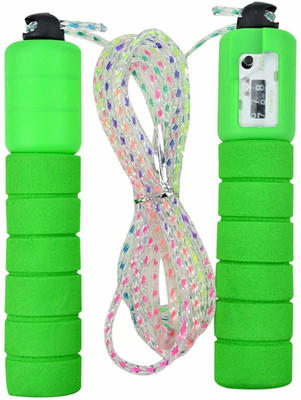 GREENSTAR Skip Meter Green Unisex Fitness Jumping Rope for Gym Training Freestyle Skipping Rope(Green, Length: 260 cm)