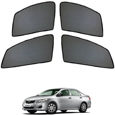 AuTO ADDiCT Side Window Sun Shade For Toyota Corolla(Black)