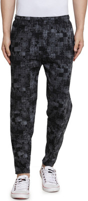 UZARUS Self Design Men Black Track Pants