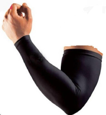 FOXSTON Cotton Arm Sleeve For Men & Women(Free, Black)