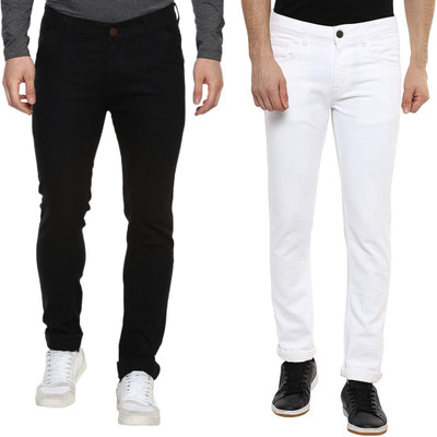 ClubRocks Slim Men Multicolor Jeans(Pack of 2)