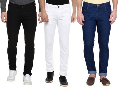 ClubRocks Slim Men Multicolor Jeans(Pack of 3)