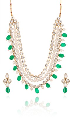 CATALYST Brass Brass Silver, White, Green Jewellery Set(Pack of 1)